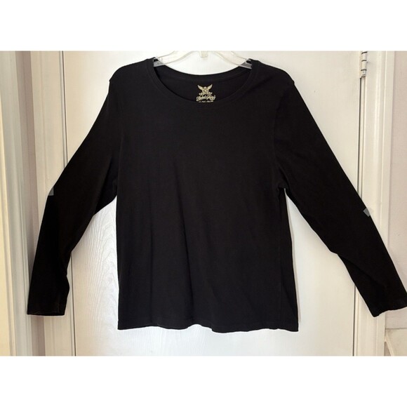 Faded Glory Black Soot Long Sleeve Women's Shirt XL 16-18 - Picture 6 of 8